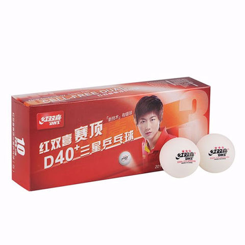 DHS D40+ 3*** ITTF 10 BALLS (SEAM)